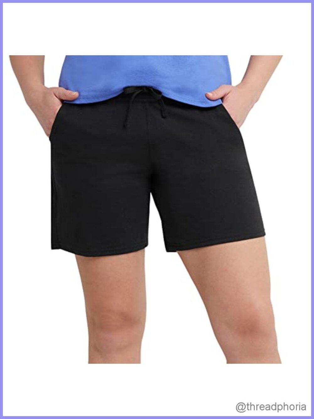 Women's Cotton Jersey Drawstring Shorts with Pockets 7" Inseam